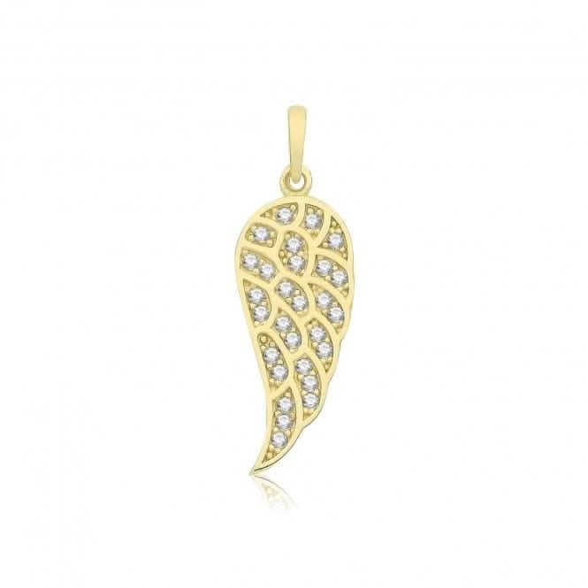 9ct Yellow Gold Angel Wing Pendant PN1314