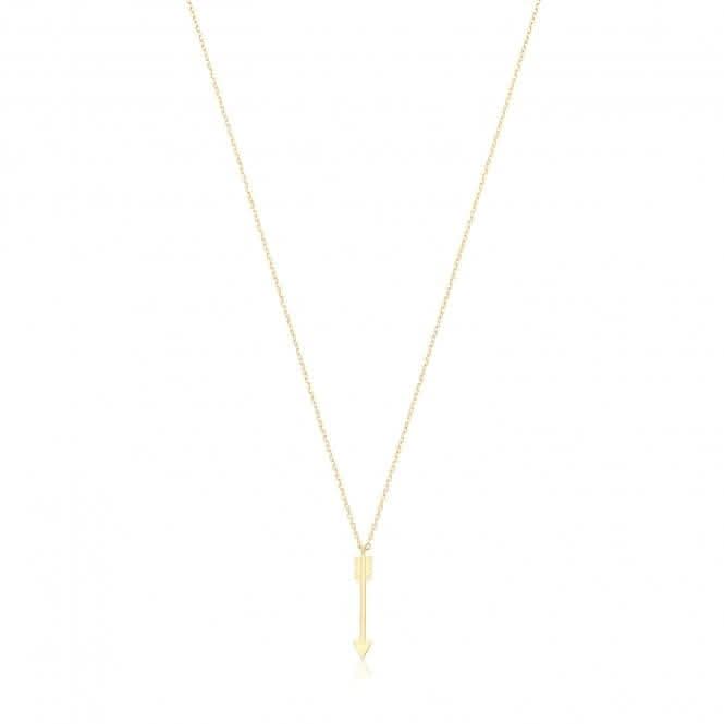 9ct Yellow Gold Arrow Necklace NK455