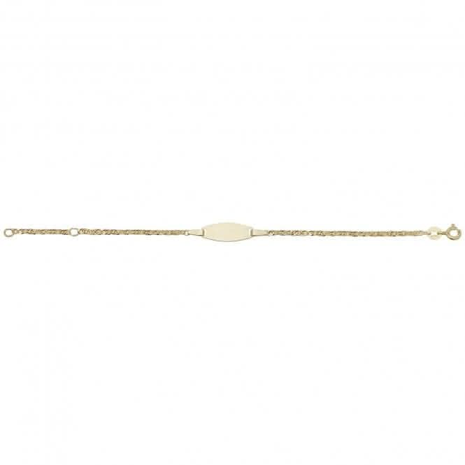 9ct Yellow Gold Babies 5+1 Inches Id Bracelet BR057Acotis Gold JewelleryBR057