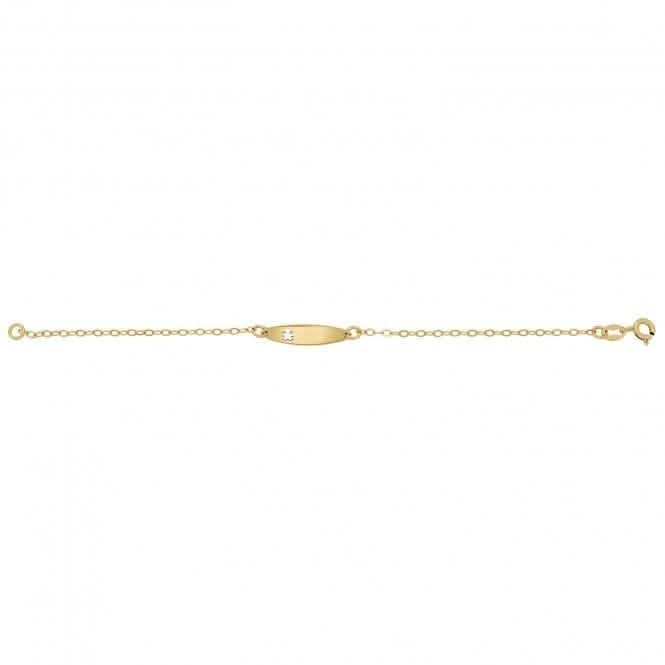 9ct Yellow Gold Babies 5.5 Inches Id Bracelet BR066Acotis Gold JewelleryBR066