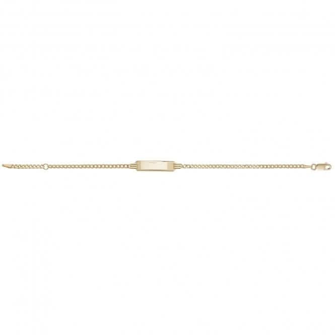 9ct Yellow Gold Babies 5.5+1 Inches Id Bracelet BR247Acotis Gold JewelleryBR247