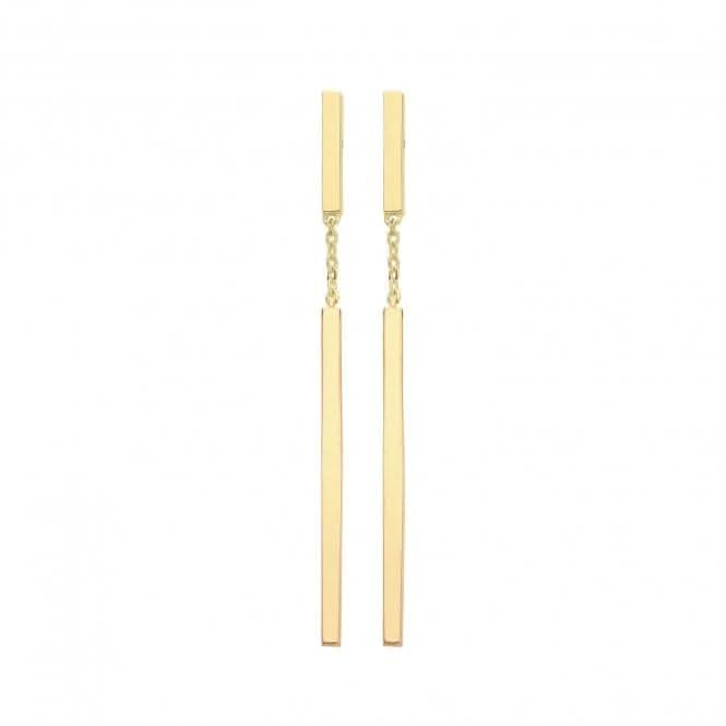 9ct Gold Bar Drop Earrings ER1155
