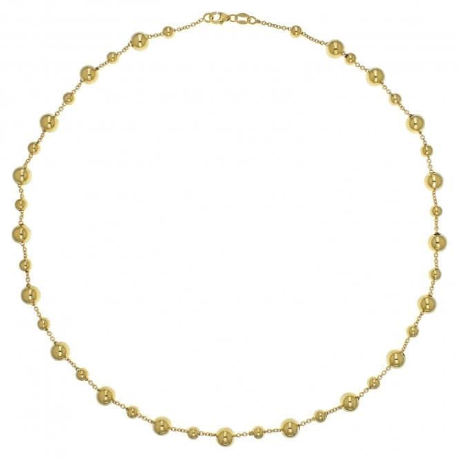 9ct Yellow Gold Bead Necklet NK098Acotis Gold JewelleryNK098