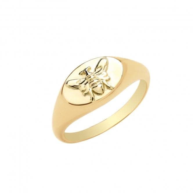 9ct Yellow Gold Bee Signet Ring RN1670