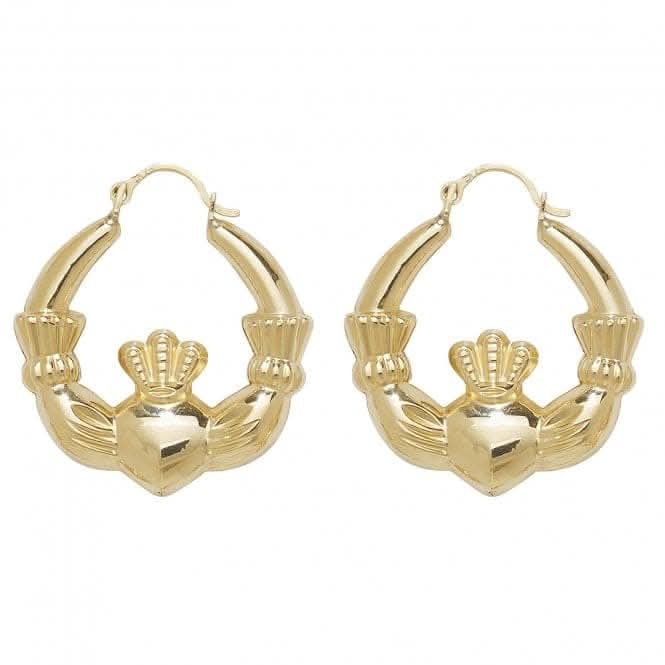 9ct Yellow Gold Claddagh Earrings ER425Acotis Gold JewelleryER425