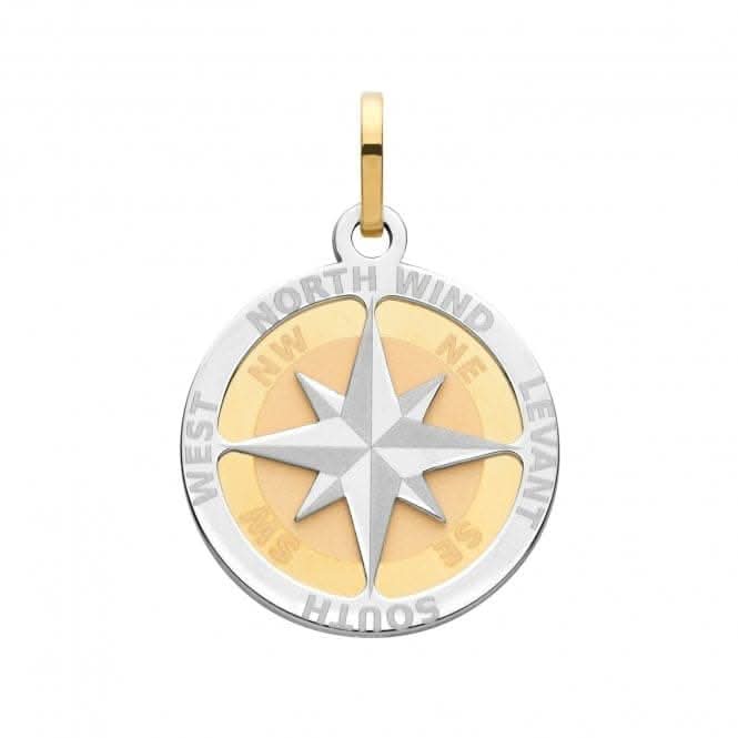 9ct Yellow Gold Compass Rose Medium Pendant PN1195Acotis Gold JewelleryPN1195