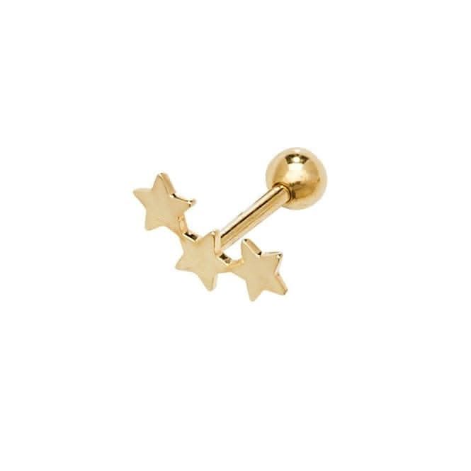9ct Yellow Gold Constellation Cartilage 8.5mm Post Stud ES906P
