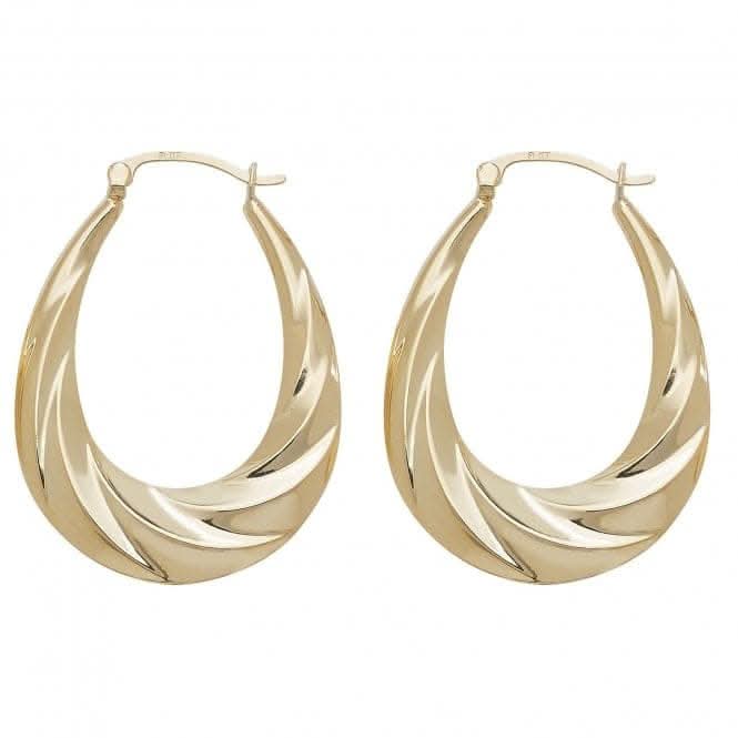 9ct Yellow Gold Creole Earrings ER078Acotis Gold JewelleryER078