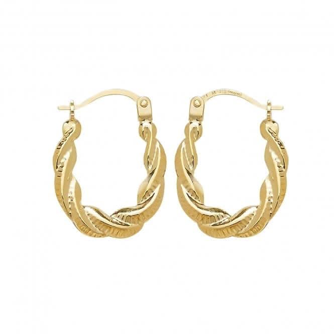 9ct Yellow Gold Creole Earrings ER618