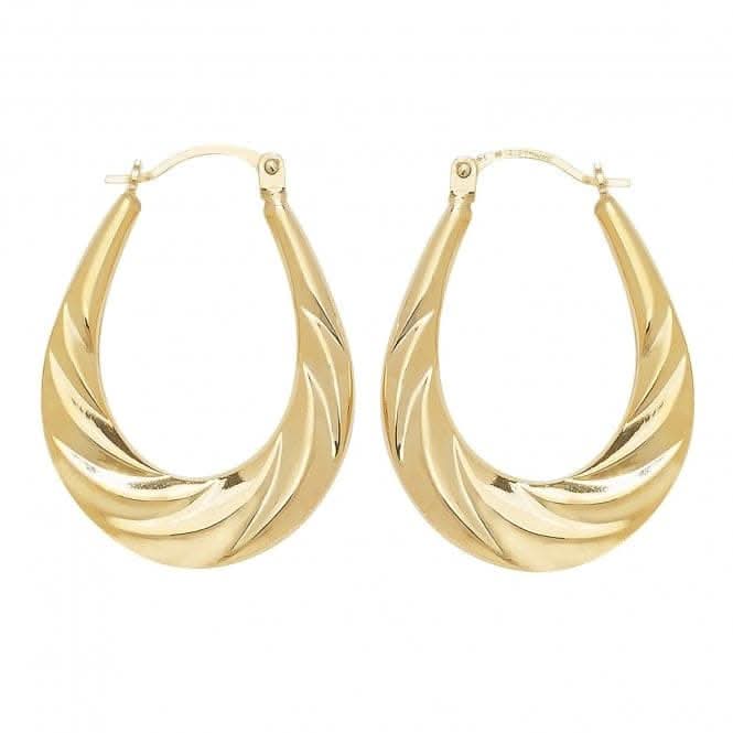 9ct Yellow Gold Creole Earrings ER828Acotis Gold JewelleryER828