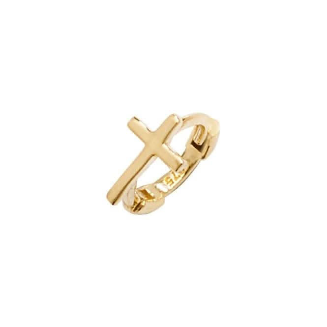 9ct Yellow Gold Cross Cartilage Hoop Earring ES950Acotis Gold JewelleryES950