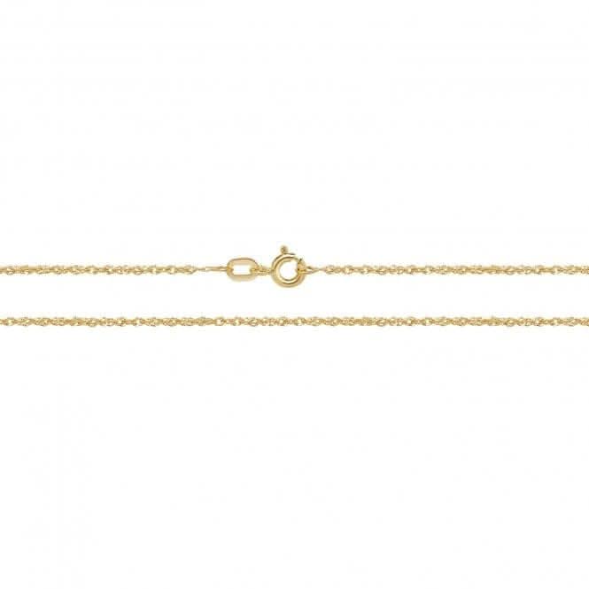 9CT Yellow Gold Diamond-Cut Chain CH218