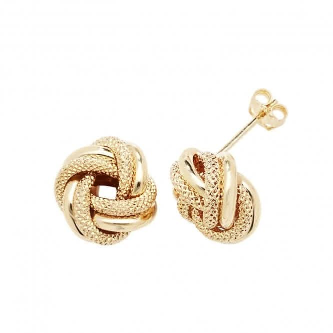 9ct Yellow Gold Double Knot Stud Earrings ER532Acotis Gold JewelleryER532