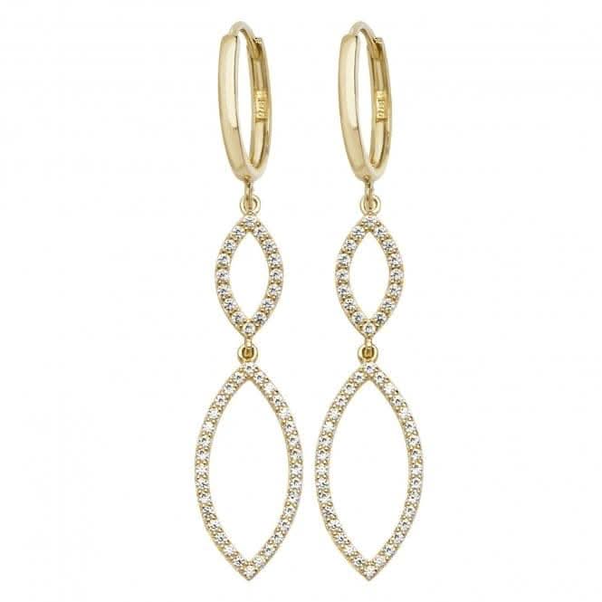 9CT Yellow Gold Drop Earrings ER1100