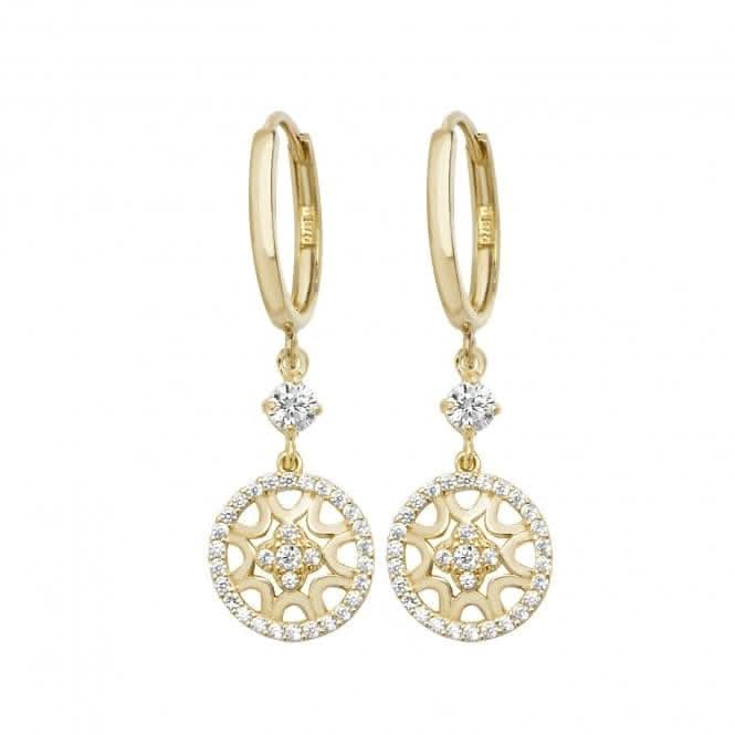 9CT Yellow Gold Drop Earrings ER1107