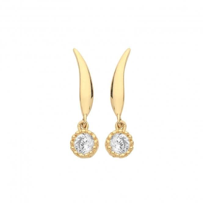 9ct Yellow Gold Drop Earrings ES1611