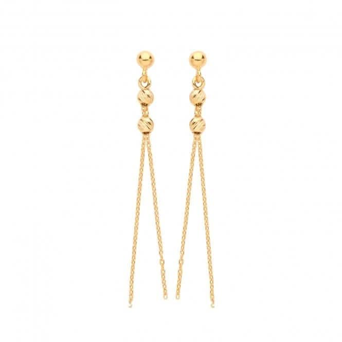 9ct Yellow Gold Drop Earrings ES638Acotis Gold JewelleryES638