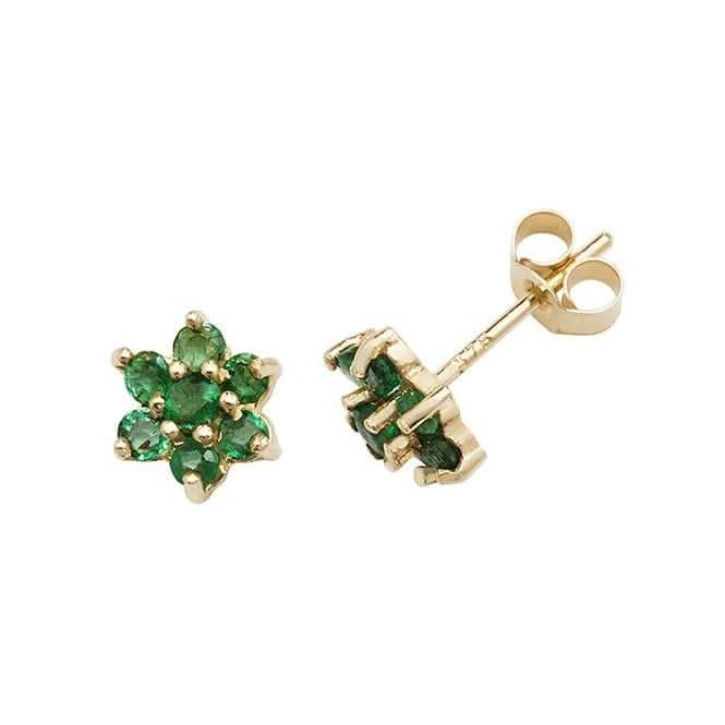 9ct Yellow Gold Emerald Stud Earrings ES544EM