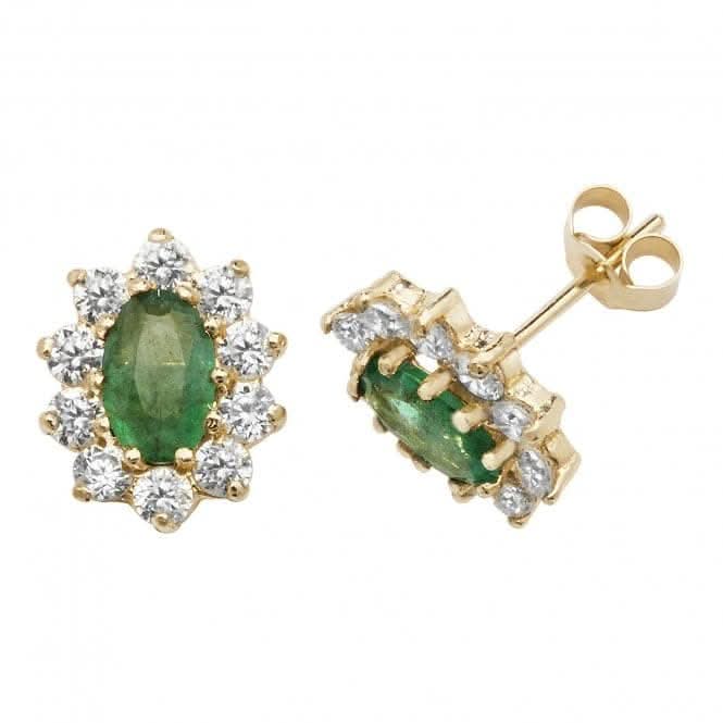 9ct Yellow Gold Emerald Stud Earrings ES545EMAcotis Gold JewelleryES545EM