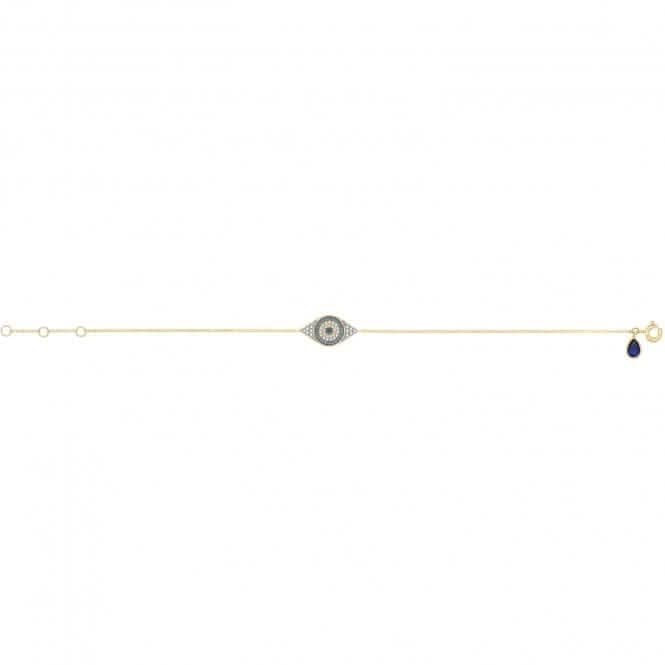9ct Yellow Gold Evil Eye Bracelet BR670Acotis Gold JewelleryBR670
