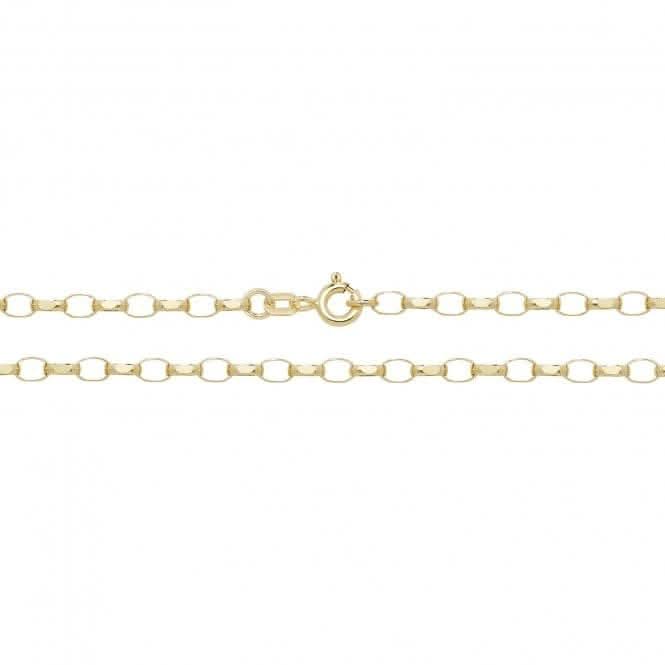 9CT Yellow Gold Faceted Belcher Chain