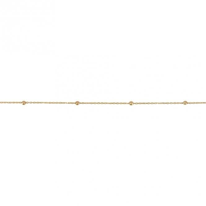 9ct Yellow Gold Fine Ball Station Bracelet GB511