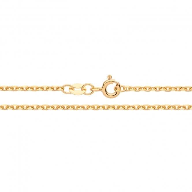 9ct Yellow Gold Fine Solid D/C Rolo Chain CH564Acotis Gold JewelleryCH564/18