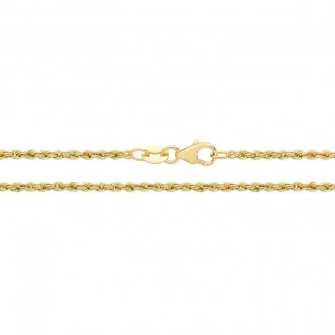 9ct Yellow Gold Fine Solid Rope Chain CH561