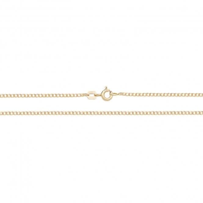 9ct Yellow Gold Flat Curb Chain CH498Acotis Gold JewelleryCH498/22