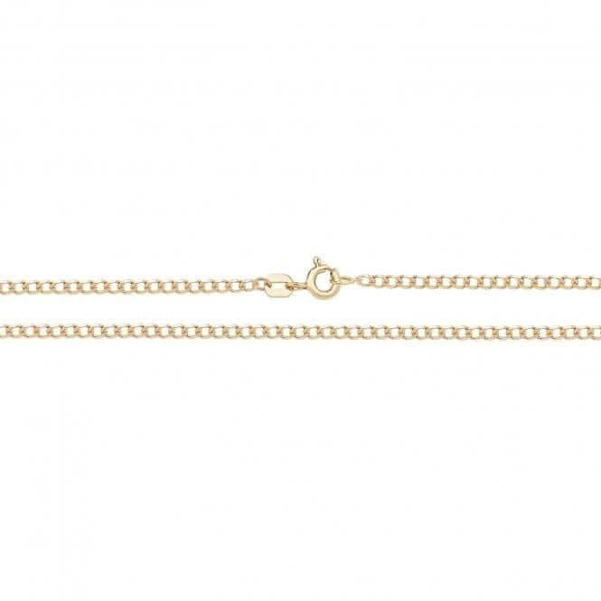 9ct Yellow Gold Flat Curb Chain CH499Acotis Gold JewelleryCH499/18