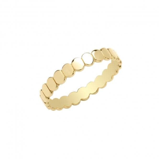 9ct Yellow Gold Flat Oval Disc Ring RN1664