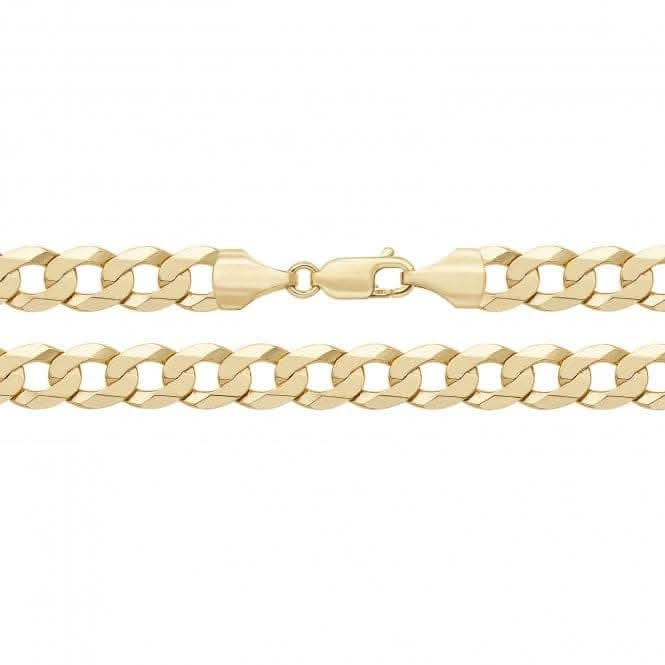 9CT Yellow Gold Flat Boulevard Curb Chain CH444