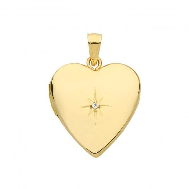 9ct Yellow Gold Heart Diamond Locket PN1099DAcotis Gold JewelleryPN1099D
