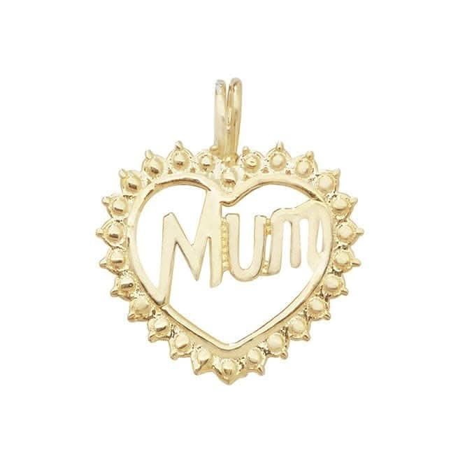 9ct Yellow Gold Heart Mum Pendant PN1018Acotis Gold JewelleryPN1018