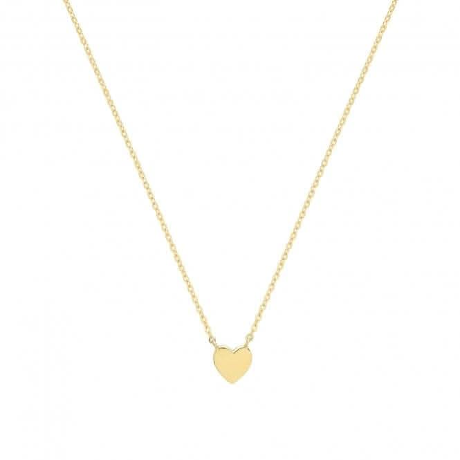 9ct Yellow Gold Minimalist Centred Heart Necklet NK395