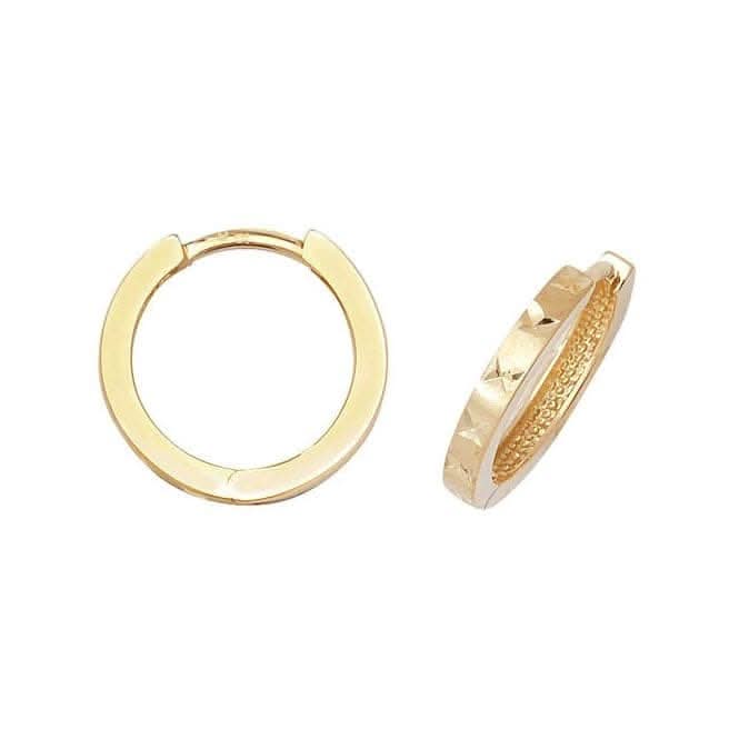 9ct Yellow Gold Hinged DC Earrings ER015