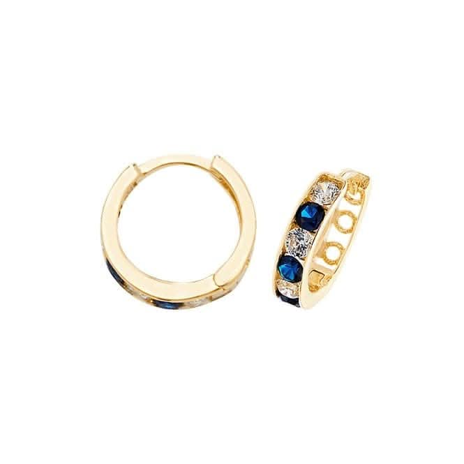 9ct Yellow Gold Hinged Zirconia Earrings ER033S