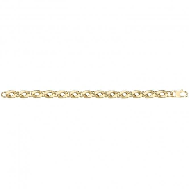 9ct Yellow Gold Hollow Bracelet BR678Acotis Gold JewelleryBR678