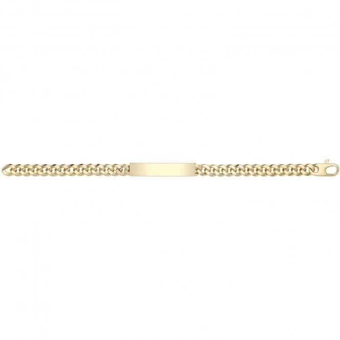 9ct Yellow Gold Hollow ID Bracelet BR684ID