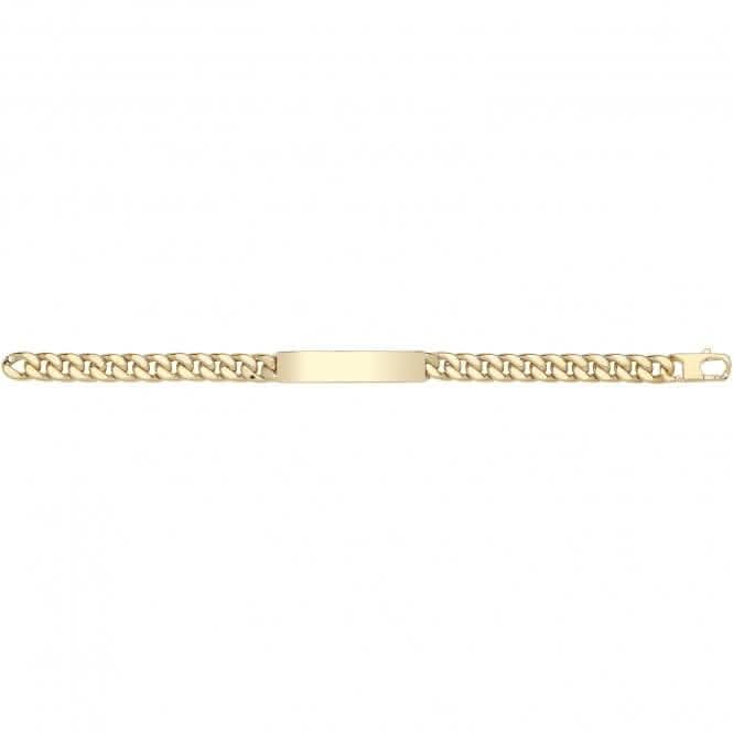9ct Yellow Gold Hollow ID Bracelet BR685ID