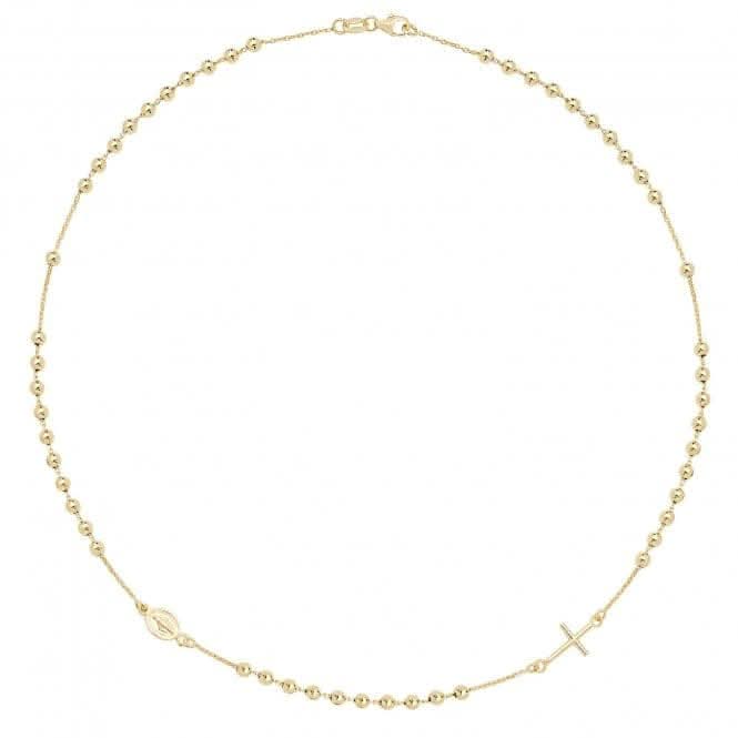 9ct Yellow Gold Ladies 16 Inch Rosary NK368