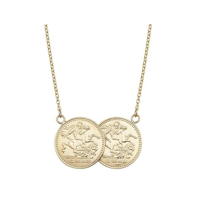 9ct Yellow Gold Ladies Half Sov Necklet NK212H