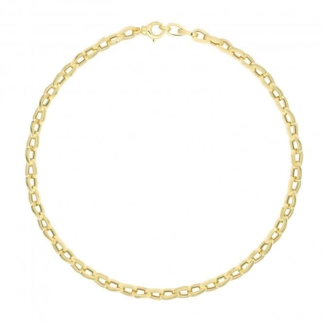 9ct Yellow Gold Ladies Fancy Necklet NK417