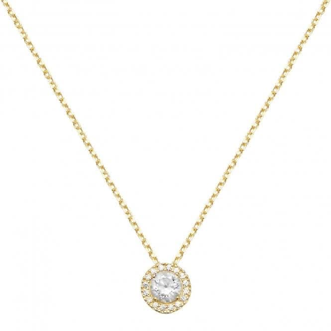 9ct Yellow Gold Ladies Zirconia Necklet NK352