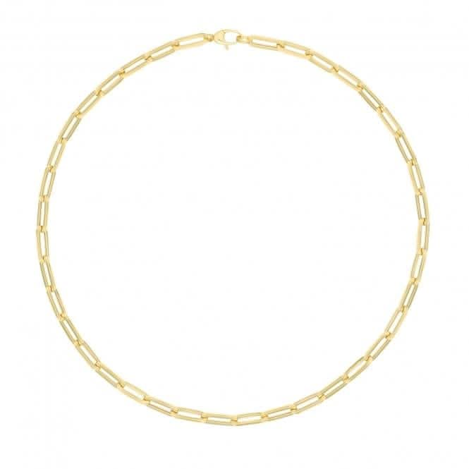 9ct Yellow Gold Ladies Paperclip Necklet NK413