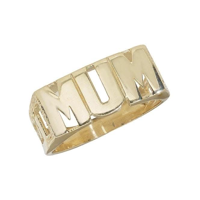 9ct Yellow Gold Ladies Curb Sides Mum Ring RN192