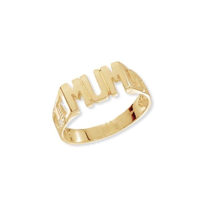 9ct Yellow Gold Ladies Curb Sides Mum Ring RN200Acotis Gold JewelleryRN200/J