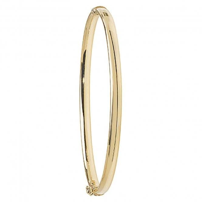 9ct Yellow Gold Ladies Hinged Bangle BN084Acotis Gold JewelleryBN084