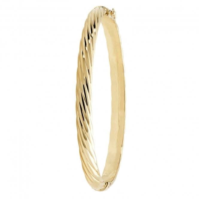 9ct Yellow Gold Ladies Hinged Bangle BN397Acotis Gold JewelleryBN397