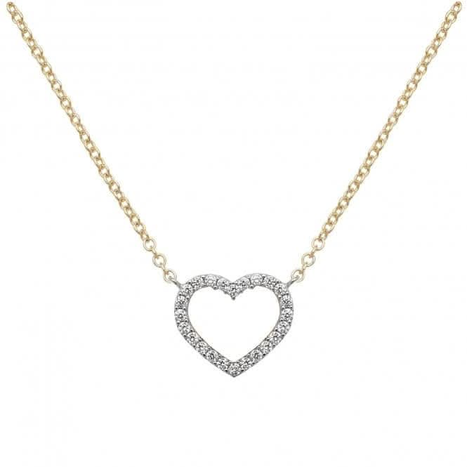 9ct Yellow Gold Ladies Zirconia Necklet NK344